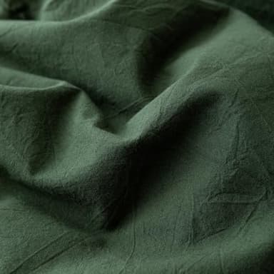 JIYUAN 100% Washed Cotton Duvet Cover Set 3 Pieces Oversized Queen, 1 Duvet Cover 98x98 Inches(Comforter Not Included) and 2 Pillowcases,Linen Feel Bedding Set Comfy and Breathable,Forest Green - Image 6