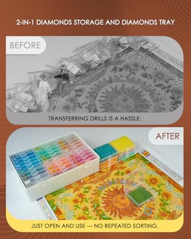 YBUTVY Diamond Art Trays with Lids, 30PCS Diamond Painting Trays with Lids ＆ Diamond Painting Storage, Diamond Painting Accessories for Diamond Art Beads (1 Pack) - Image 6