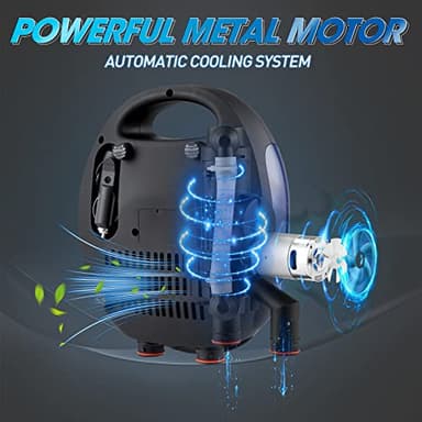 Polotrag Paddle Board Pump, SUP Electric Pump, Professional 20 PSI Portable Air Compressor with Auto-Off, Deflation Function and 12V Car DC Air Pump for Inflatables, Kayaks and Boats - Image 5