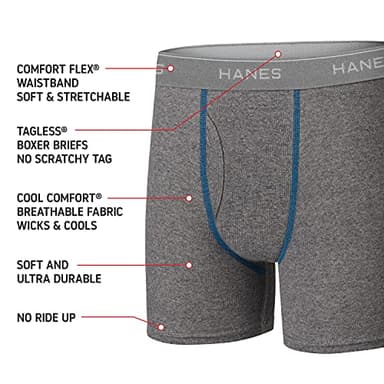Hanes Toddler Boys 7-Pack Dyed Boxer Briefs, Assorted, X-Large - Image 2
