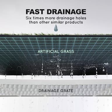 HQ4us Dog Grass Pad with Tray Medium 31”×21” Dog Litter Box Toilet with 2×Artificial Grass for Dogs with Hemmed Edge, Pee Pads for Dogs, Realistic, Less Stink, Potty for Balcony - Image 6