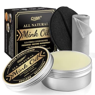 CHMI 5.29 oz Mink Oil for Leather Boots, 3-in-1 Leather Cleaner and Conditioner, All-Natural Waterproof Formula, Mink Oil Leather Conditioner for Restore Shoes, Jacket, Hat, Sofa, Wallet - Image 1