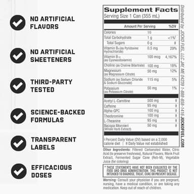 Jocko GO Energy Drink (Afterburner Orange) - Keto, Vitamin B12, Vitamin B6, Electrolytes, L Theanine, Magnesium- Energy Boost, Sugar Free Nootropic Monk Fruit Blend - 12 Pack - Image 2