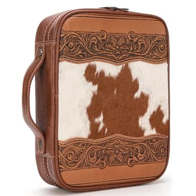Montana West Western Style Embroidered Bible Covers for Women Men Book Carrying Case Church Bag Outdoor Bible Protective DC061BR - Image 1
