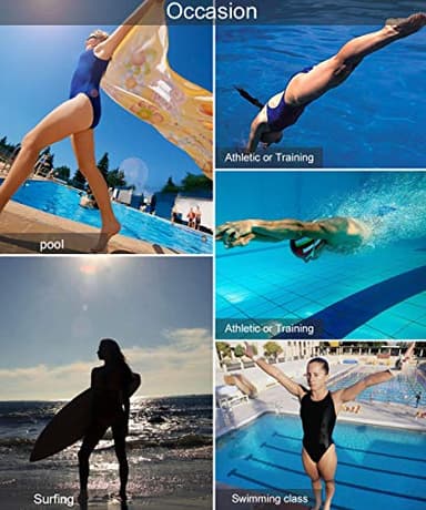 Women's One Piece Swimsuits for Women Athletic Training Swimsuits Swimwear Racerback Bathing Suits for Women B Black Small (fits Like US 2-4) - Image 6