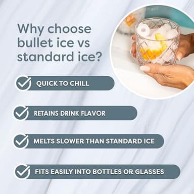 Igloo Self-Cleaning Countertop Ice Maker - Compact and Portable - Creates 26 lbs. Per Day, 8 Pieces Ready Every 7-8 Minutes - Includes Ice Scoop and Basket - White - Image 5