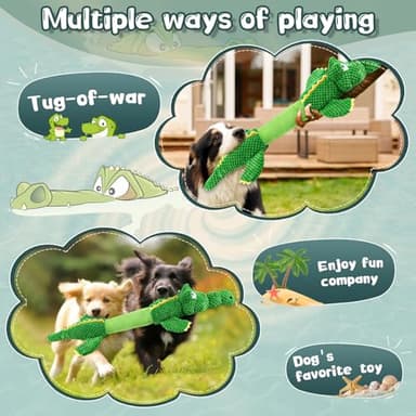 WOWBALA Dog Toys for Aggressive Chewers : Tough Interactive Tug of War Dog Toys-Squeaky Chew Toys for Small,Medium,Large Breed - Image 5