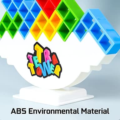 ALKISTA 48 Pcs Tetra Tower Balance Stacking Blocks Game, Board Games for 2 Players+ Family Games, Parties, Travel, Kids & Adults Team Building Blocks Toy - Image 3