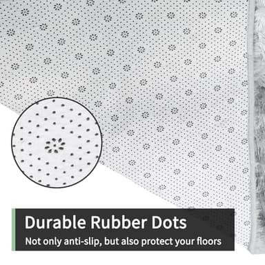 Sour Lemon 8x10 Area Rugs for Bedroom, Living Room Fluffy Rugs, Large Area Rug Shag Shaggy Carpet Soft Plush Furry Bedside Rug, Machine Washable Area Rugs for Kids Girls Boys Home Decor Anti Slip - Image 4