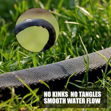 Non-Expanding Garden Hose 50FT – Flexible, Burst-Resistant, Anti-Kink, Lightweight & Durable for Outdoor Use(Black) - Image 4