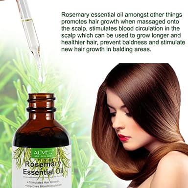 Rosemary Oil for Hair Growth, 100% Pure Organic Rosemary Oil for Eyebrow and Eyelash, Nourishes The Scalp, Improves Blood Circulation,Rid of Itchy & Dry Scalp 60ml - Image 8