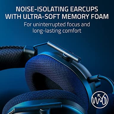 Razer BlackShark V2 Pro Wireless Gaming Headset 2023 Edition: Detachable Mic - Pro-Tuned FPS Profiles - 50mm Drivers - Noise-Isolating Earcups w/Ultra-Soft Memory Foam - 70 Hr Battery Life - Black - Image 7