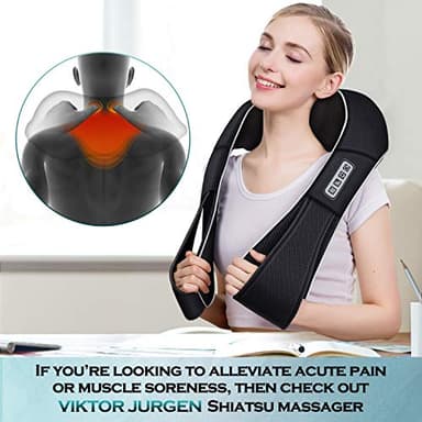 VIKTOR JURGEN Christmas Gifts for Women & Men, Shiatsu Neck and Shoulder Massager with Heat Deep Tissue Kneading Sports Recovery Massagers for Back, Foot, Relaxation Gifts for Wife, Husband, Him, Her - Image 7
