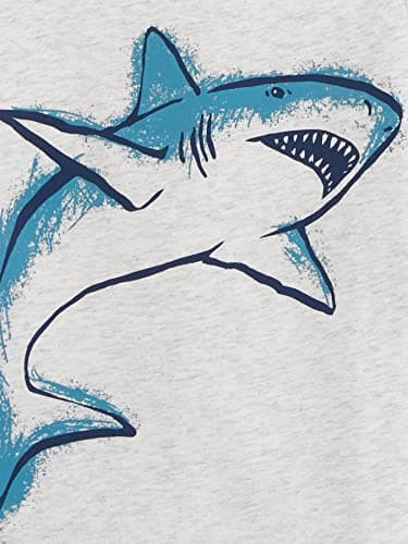 Simple Joys by Carter's Boy's Short-Sleeve Graphic Tees, Pack of 3, Shark/Bus/Red Stripe, 7 - Image 2