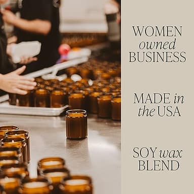 Sweet Water Decor Hello Fall Soy Candles - Fall Candle with Hot Cider, Cinnamon, Cloves, and Nutmeg Scent for Home - Soy Candle with 40 Hours Burn Time - 9Oz Black Lid Amber Jar Candles Fall Scents - Image 8