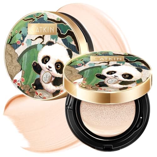 CATKIN Panda Land Full Coverage Cushion Fondation, Breathable Hydrating Nourishing Poreless Face Makeup Save for Sensitive Skin,Sheer Finish (C01 Fair) - Image 1