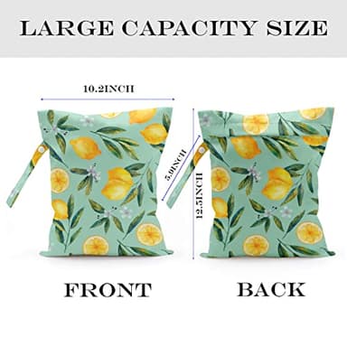 zcyxuuw 2 Pcs Wet Bag, Wet Dry Bag, Wet Bag for Swimsuit, Travel, Beach, Pool, Diapers, Dirty Yoga Gym Clothes, Toiletries, Makeup Bag, Rainbow Heart Decor for Women s Birthday Tie Dye Pattern. - Image 4