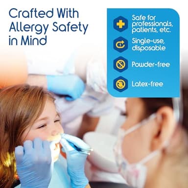 Inspire Nitrile Exam Gloves | The Original Quality Stretch Blue | 4.5 Disposable Gloves Latex Free Medical EMT (Light Blue Large) - Image 4