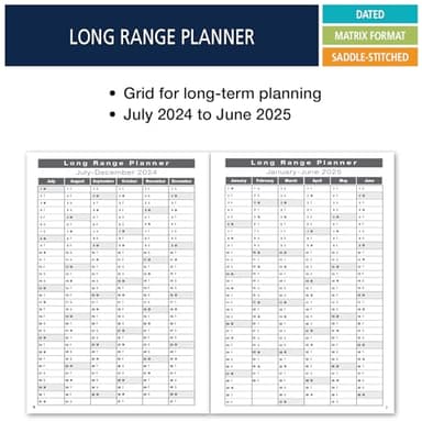 Elan Publishing Company Academic Calendar - 13 Months (July 2024 - July 2025) 7" X 10" Saddle-Stitched Dated for 2024-2025 Academic Year (Blue) - Image 3