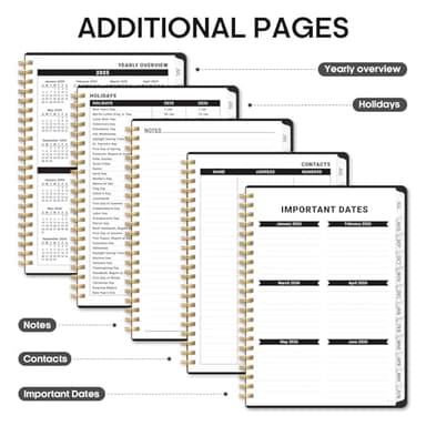 Planner 2025-2026, Academic Year Weekly and Monthly Calender Planner, July 2025 - June 2026, Spiral Bound School Planning Tool, Perfect for Teacher, Student, Women & Men - A5 (6.3" x 8.5"), Black - Image 5
