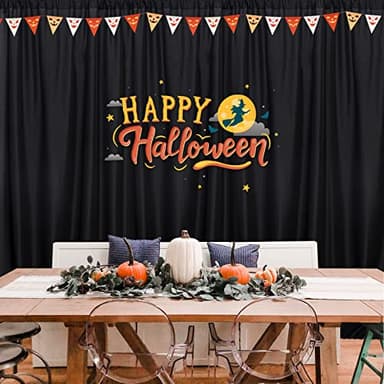 Black Backdrop Curtain for Party, Background Drapes Panels with Rod Pocket, Wrinkle Free Black Photo Curtains Backdrop Drapes Fabric Decoration for Wedding, Birthday Party Decor 5ft x 10ft, 2 Panels - Image 8