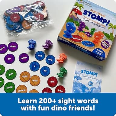 Sight Word Stomp!, Educational Indoor Games, Preschool Alphabet ,Toddler Brain Toys, Toddler Preschool Learning, 114 Pieces, Age 5+ - Image 2