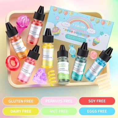Cherrysea Oil Based Food Coloring for Chocolate Macaron Oil Edible Food Dye Set for Halloween Baking Royal Icing Cookie Supplies Gluten Free 7x6ml Food Grade Food Color Kit, 0.25 Fl. Oz/Bottles - Image 5