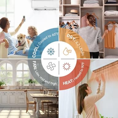 YITAHOME 21 SEER2 12000 BTU Mini Split Air Conditioner Heat Pump System, Wifi Enabled 208-230V Inverter Ductless AC Cool Up to 750 Sq. Ft, Compatible with Alexa, Complete Installation Kit, White - Image 7
