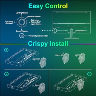 SANSUI Curved Monitor 27 inch 100Hz USB Type-C Computer Monitor with Speakers Built in丨FHD 1080p丨HDR丨110% sRGB丨1500R丨VESA Compatible,for Tablet,Desktop,Laptop and PC Work Gaming - Image 9