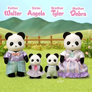 Calico Critters Pookie Panda Family, Dolls, Dollhouse Figures, Collectible Toys with 4 Figures Included - Image 2