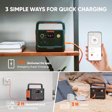 Jackery Solar Generator 240 v2 and 40W Mini Solar Panel, 256Wh LiFePO4 Battery, 300W AC & 100W USB-C Output, Ultra Fast Solar Charging for Outdoors, Camping, Travel & Emergencies (Renewed) - Image 6