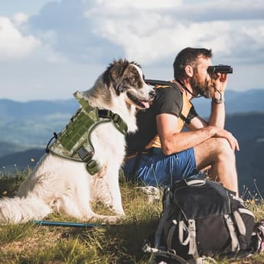 WINGOIN Tactical Dog Harness for Large Dogs, Heavy Duty No Pull Dog Harness with Handle, Adjustable Reflective Military K9 German Shepherd Big Size Dog Vest for Walking, Hunting, Green Camo (L) - Image 5