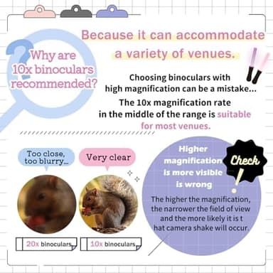 CROSSROAD 10x Binoculars for Adults and Children, Mini Pocket Binoculars, Waterproof Compact Binoculars for Bird Watching, Hunting, Concerts, Theater, Opera, Travel, Tourism, Japan Quality (Black - Image 5