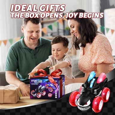 Ancitoy Remote Control Car for Boys, 2.4GHz RC Cars with 360° Flips, 4WD LED Lights Cool Stunt Toys, Rechargeable USB-C, Monster Truck Toy, Birthday Gift for Kids Ages 3-8 - Image 7