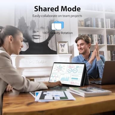 InnoView 15.6" Dual Portable Monitor 1920x1080P FHD 315°Adjustable Dual Stacked Foldable Monitor Built-in Speakers Screen Extender with HDMI/USB-C for Laptop Windows Mac - Image 4