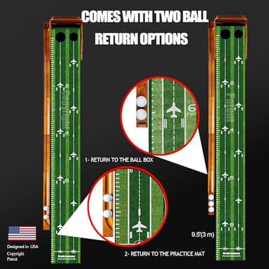 Kalramay Putting Green, Indoor Putting Green, Realistic Speeds, Automatic Ball Return, and No Hump Design – Perfect for Home, Office, or Patio – The Ultimate Gift for Golfers - Image 4