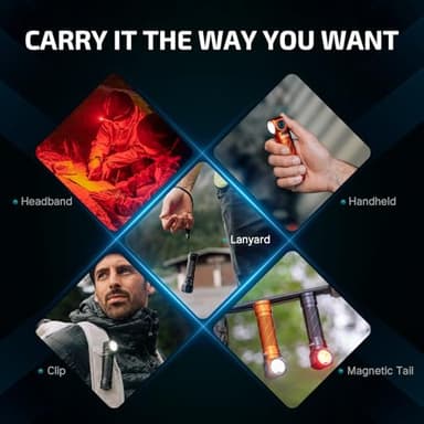 OLIGHT Perun 3 Rechargeable Headlamp Flashlight, 3000 Lumens LED Headlight with Red Light, Waterproof Head Lamp with Headband for Outdoor Camping, Hiking, Working (Midnight Blue) - Image 9