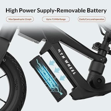 5TH WHEEL K8 Electric Bike for Kids, 250W Electric Balance Bike Ages 3-5 Years Old, Kid Electric Motorcycle with 3 Speed Modes, 12 inch Inflatable Tire and Adjustable Seat - Image 3