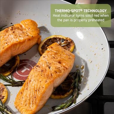 T-fal Refresh Ceramic Ceramic Non Stick Cookware Set 20 Piece Oven Broiler Safe 350F Dusty Rose - Image 4