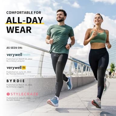 CAMBIVO 2 Pack Knee Braces for Knee Pain, Knee Compression Sleeve for Men and Women, Knee Support for Meniscus Tear, Running, Weightlifting, Workout, ACL, Arthritis, Joint Pain Relief (Black,Medium) - Image 6