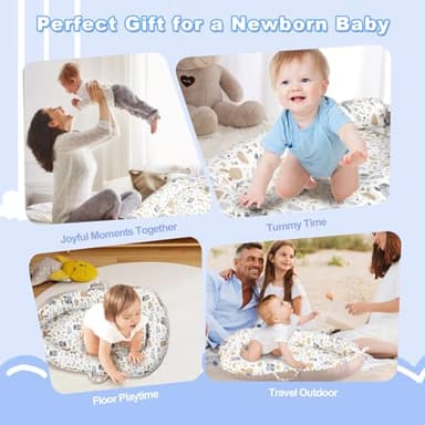 Baby Lounger, Portable Baby Lounger for Newborn 0–24 Months, Infant Nest for Travel, Floor Time, and Crib Use, Baby Essentials for Home (Hoot) - Image 8