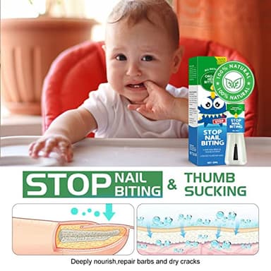 Nail Biting Treatment for Kids, Thumb Sucking Stop for Kid, Nail Polish for Kid Stop Sucking and Biting Nails, Day Night Care - Image 5
