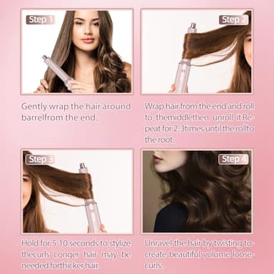 AVENHO 5 in 1 Hot Air Brush - Blow Dryer Brush & Air Curling Wrap Styler with Negative Ion Technology, Hair Dryer Brush for Drying, Curling, Straightening & Styling, Professional Hair Styling Tools - Image 6