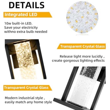 OYKYOHEI Outdoor Wall Porch Light with Outlet,3 Lighting Modes Motion Sensor Light Fixture, Waterproof 10W Integrated LED Light Fixture for House,480LM 3000K Exterior Light for Garage Patio - Image 6