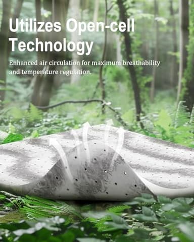 BedsPick 2 Inch Mattress Topper Twin XL Memory Foam, Mattresses Pad Extra Long Twin Charcoal Infused, Soft College Dorm Bed Toppers, CertiPUR-US and Oeko-Tex Standard 100 Certified - Image 4