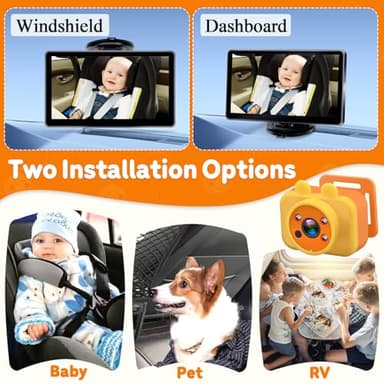 Yakry Baby Car Camera 7-Inch - 3X Zoom Recording Touchscreen 1080P HD Easy to Install 150° Wide Angle Rear Facing Backseat Camera 940nm Night Vision for Infant - Image 8