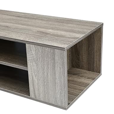 Airdown Floating TV Stand for TVs up to 55 Inch, Mid Century Modern Entertainment Center with Open Shelves, TV Console for Living Room, Bedroom, Taupe - Image 4