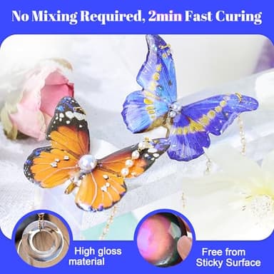 Bsrezn 1000g UV Resin Bulk, High Hardness & Crystal Clear Premixed Resina UV for Jewelry Making (1000g) - Image 6