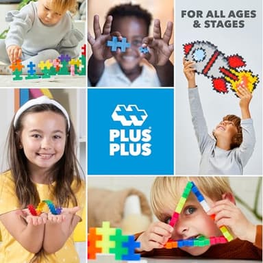 PLUS PLUS - Open Play Set - 300 Piece - Pastel Color Mix, Construction Building Stem Toy, Interlocking Mini Puzzle Blocks for Kids - Image 8