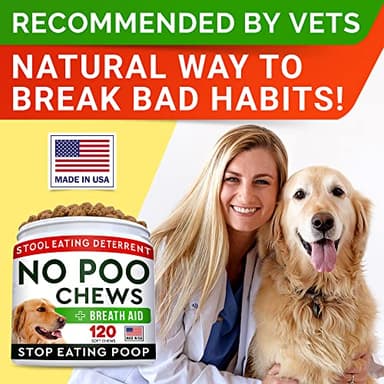 STRELLALAB No Poo Chews for Dogs - Coprophagia Deterrent with Probiotics, Enzymes & Breath Aid Support - Stop Dog Poop Eating (Turkey) - Image 4
